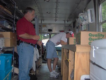 Passing out Food